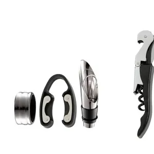 Набор для открывания вина, в том числе 5 предметов, из нержавеющей стали, открывалка для вина, насадка для бутылка-декантер
