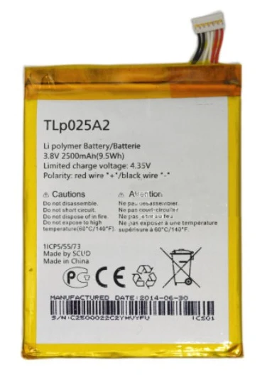 

Аккумулятор ALLCCX TLP025A2/TLp025A4 для ALCATEL J928 J929L S830U S960 S960T Y710 Y900 OT-6043D