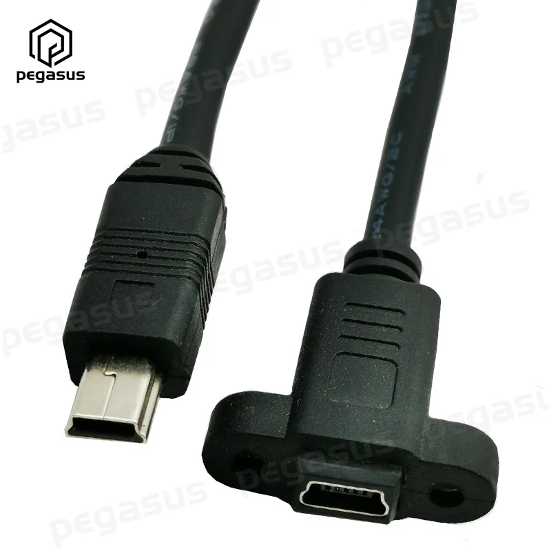 Панельное крепление для мини USB 5 Pin розетки к Мини P штекерному кабелю адаптера 0 3