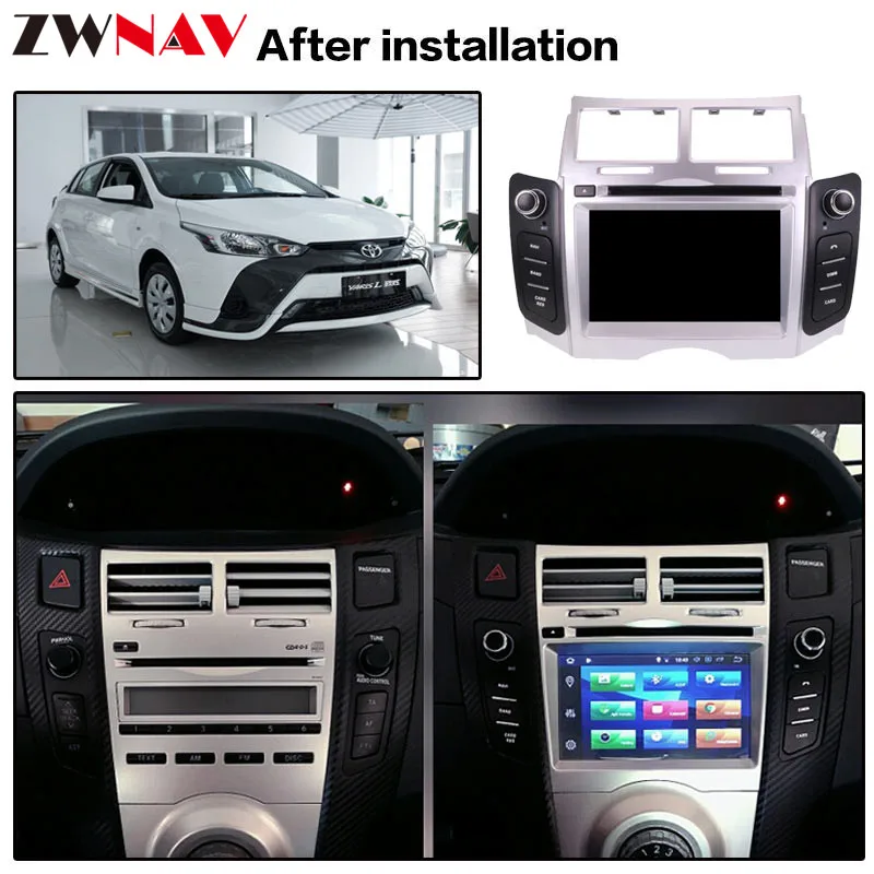 Android 9,1 Автомобильный DVD стерео мультимедийный плеер для TOYOTA YARIS 2005-2011 автомобильное стерео радио gps навигация видео головное устройство аудиосистемы