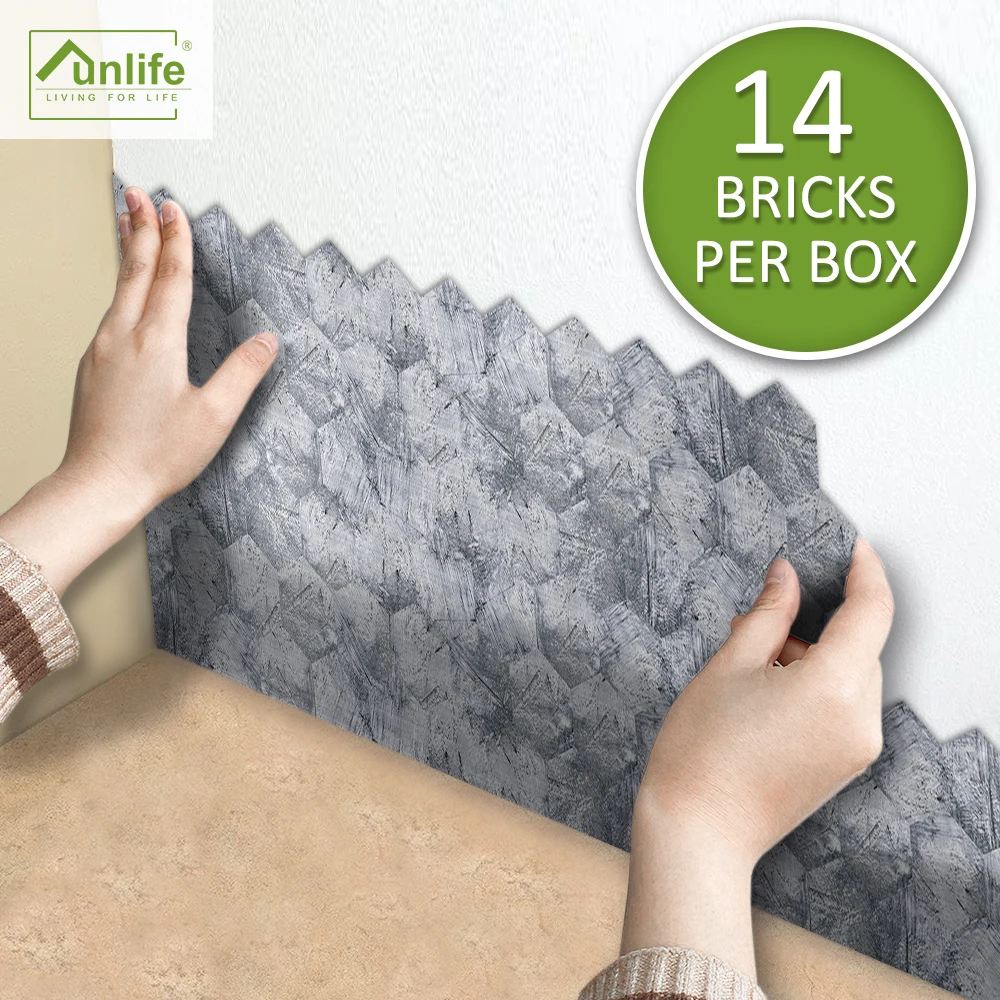 

Funlife®Американский стиль™14 шт. шестигранный металлический брызговик водостойкая ПВХ наклейка на плитку s Наклейка на пол Макияж мебель ванн...