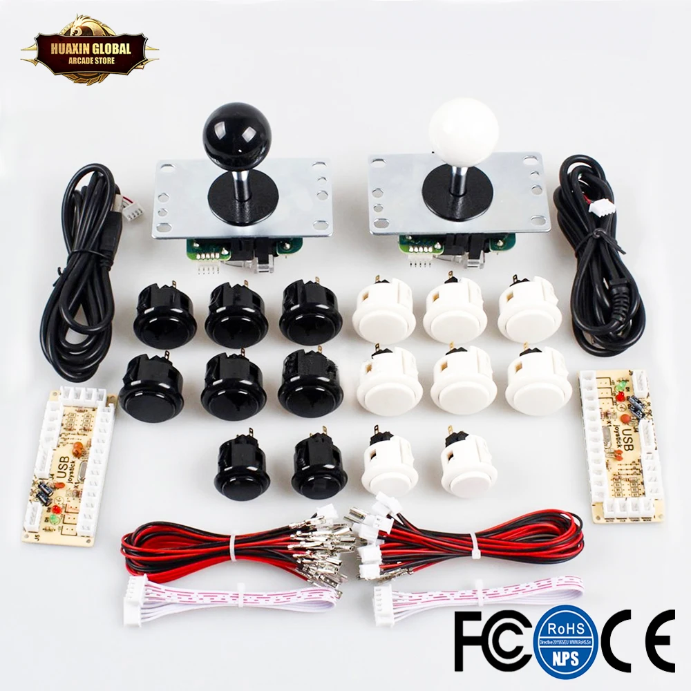 Классический 2 игрока оригинальный Sanwa 5Pin 8way джойстик аркадный Набор DIY для ПК и