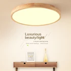 Скандинавская потолочная Светодиодная лампа из массива дерева, современный минималистичный светильник для спальни, гостиной, кухни, освещение для балкона, коридора