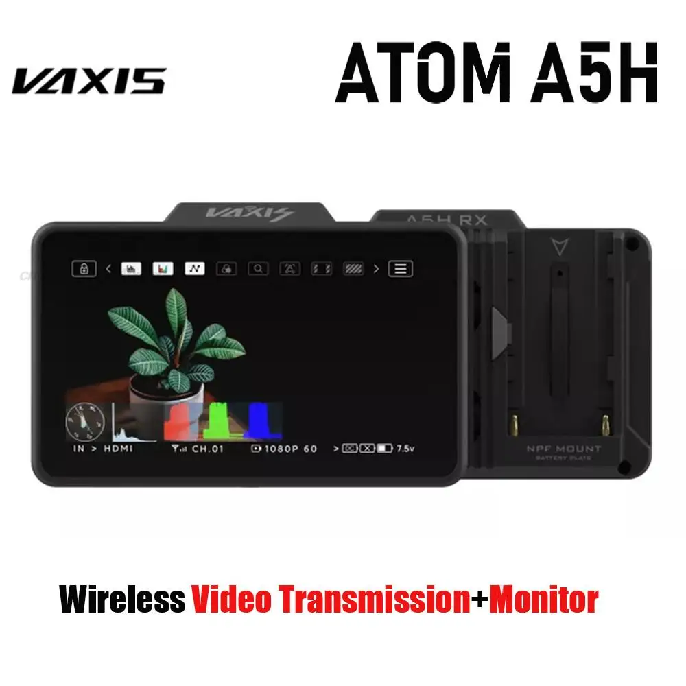 

Vaxis Atom A5H 5.5 дюйм беспроводной монитор Встроенный беспроводной видеопередатчик TX RX Montior для легкой съемки
