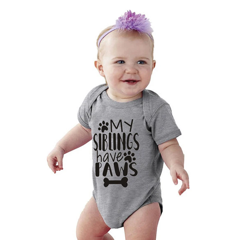 

Summer Clothes Newborn Baby Bodysuit Boys Girls Jumpsuit Letter Short Sleeve Cotton Clothes Infant Outfits For Kids Gifts
