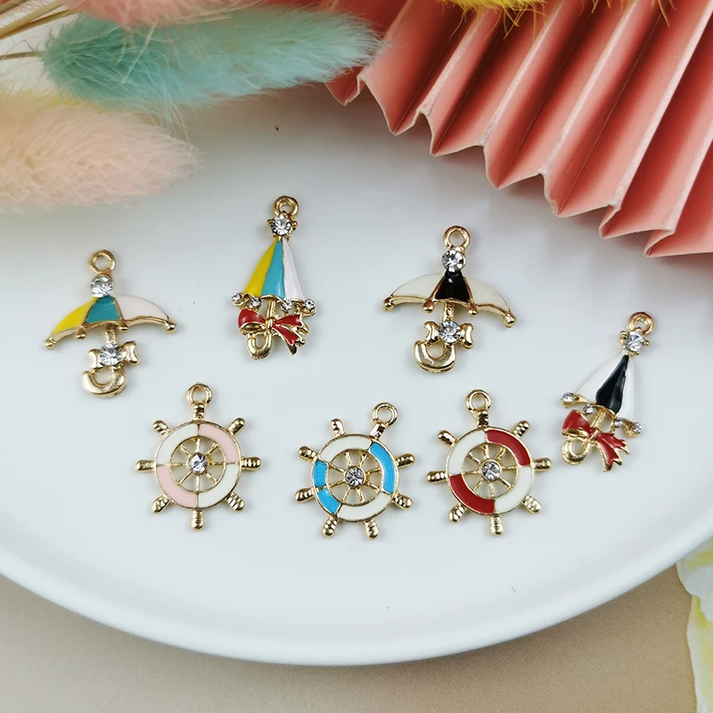 10 шт./упаковка металлические серьги-подвески | Шармы