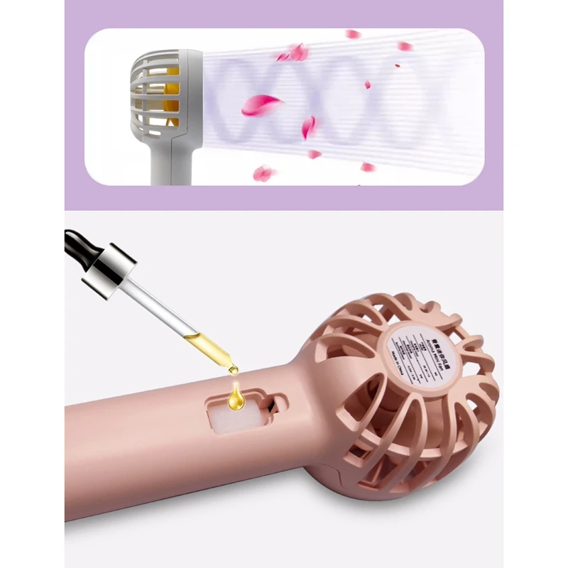 

Mini Desk Fan Portable Mobile Holder Fans Handheld Outdoor USB Fan Air Cooler Aromatherapy Fan Rechargeable
