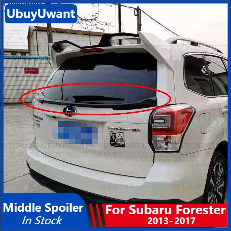 Car Rear Wing Spoiler For Subaru Forester Rear Middle Spoiler Carbon Fiber Car Rear Spoiler Wing Lip 2013 2014 2015 2016 2017