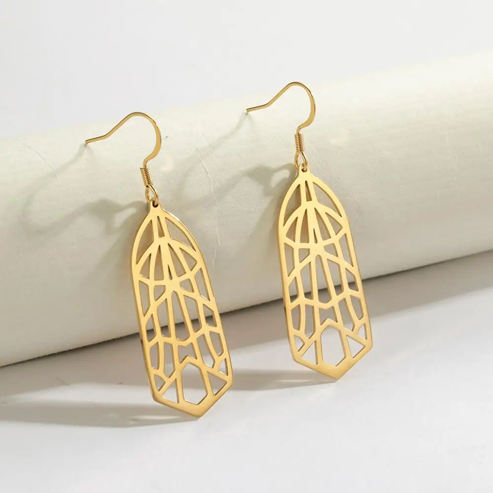 Женские серьги из нержавеющей стали LIKGREAT винтажные геометрические овальные