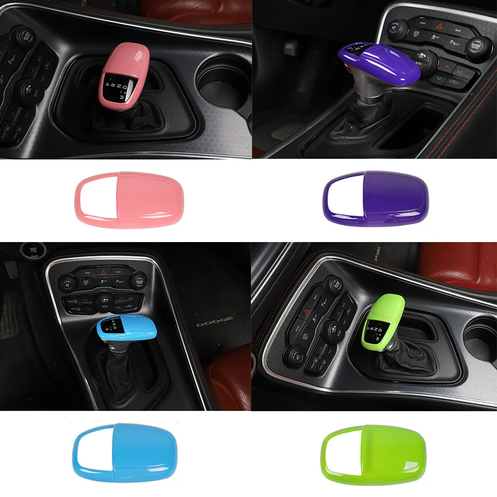 

ABS Gear Shift Knob Head Cover Decorative Trim Fit for Dodge Challenger Charger 2015+ Durango 2018-2021 Car Accessories