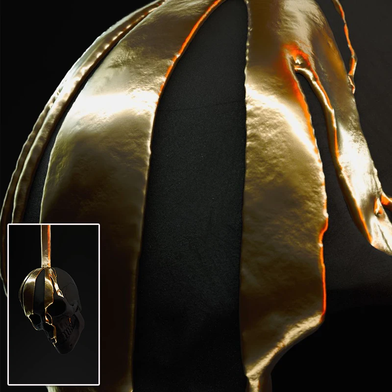 Холст печать плакаты черный и золотой розовый череп сердце современное