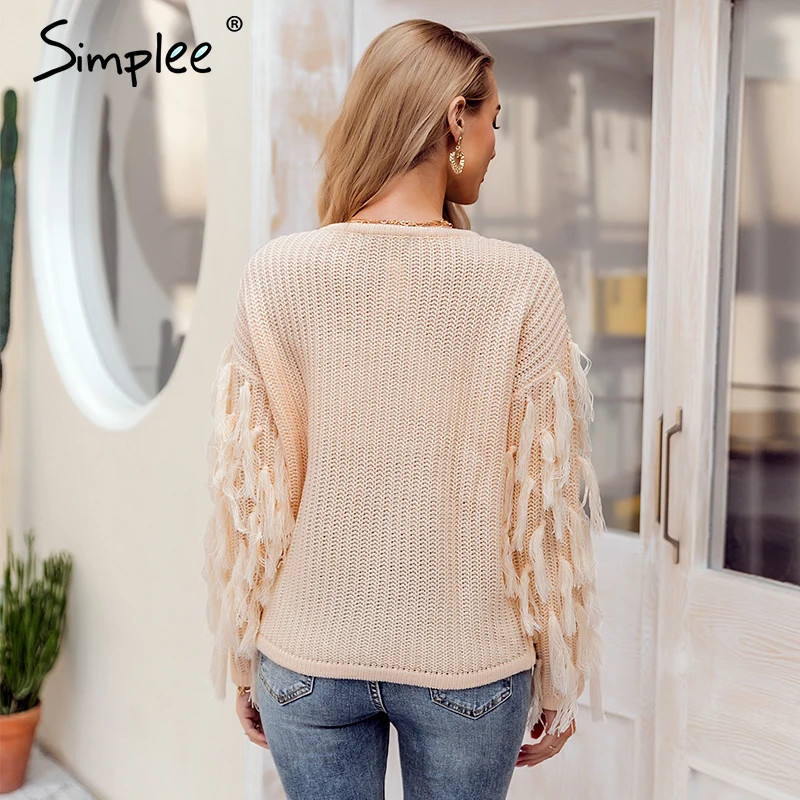 Женский свитер Simplee армейского зеленого цвета повседневный пуловер с круглыми