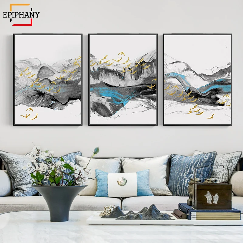 Абстрактная Картина на холсте Современные принты настенные художественные