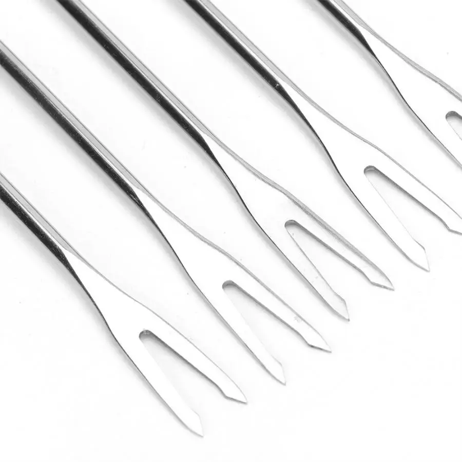 Барбекю 12 шт. Бытовая Кухня из нержавеющей стали барбекю вилка шампуры для Kabob