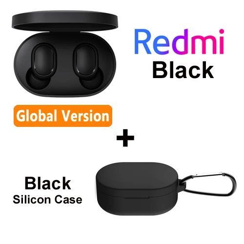 EN Black case Xiaomi Redmi Airdots, оригинальные беспроводные наушники Xiaomi, TWS, глобальная версия, голосовые Bluetooth 5,0, шумоподавление с микрофоном - Цвет: EN Black case