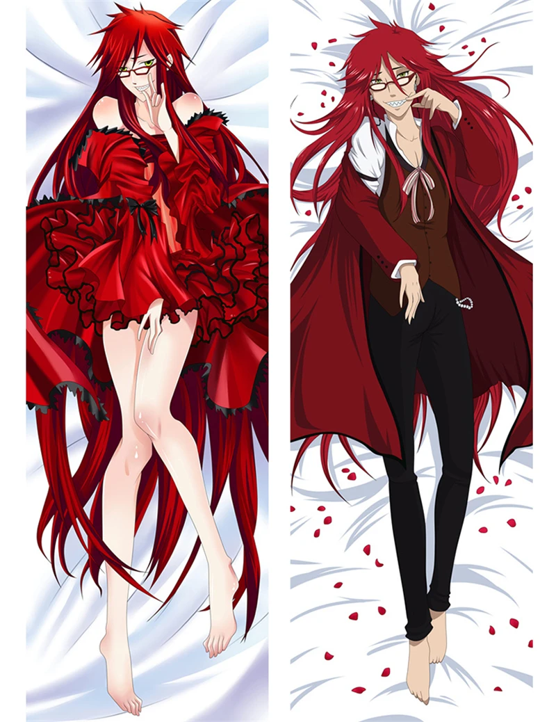

Anime Black Butler Grell Sutcliff Cosplay Dakimakura Pillow Case Hugging Body Prop