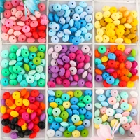 kovict 3005001000pcs 12mm silicone lentil beads eco friendly beads diy pacifier chain necklace accessories baby teether toys