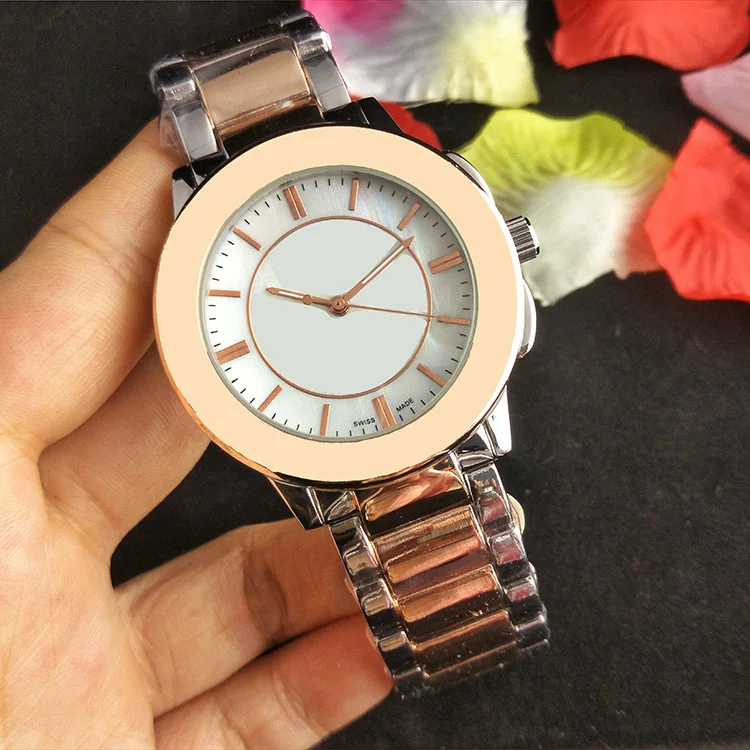 

RLLEN Stainless Steel Men Women Couples Quartz Watches Fashion Luxury Jewelry Gift Generous Exquisite Elegant Noble