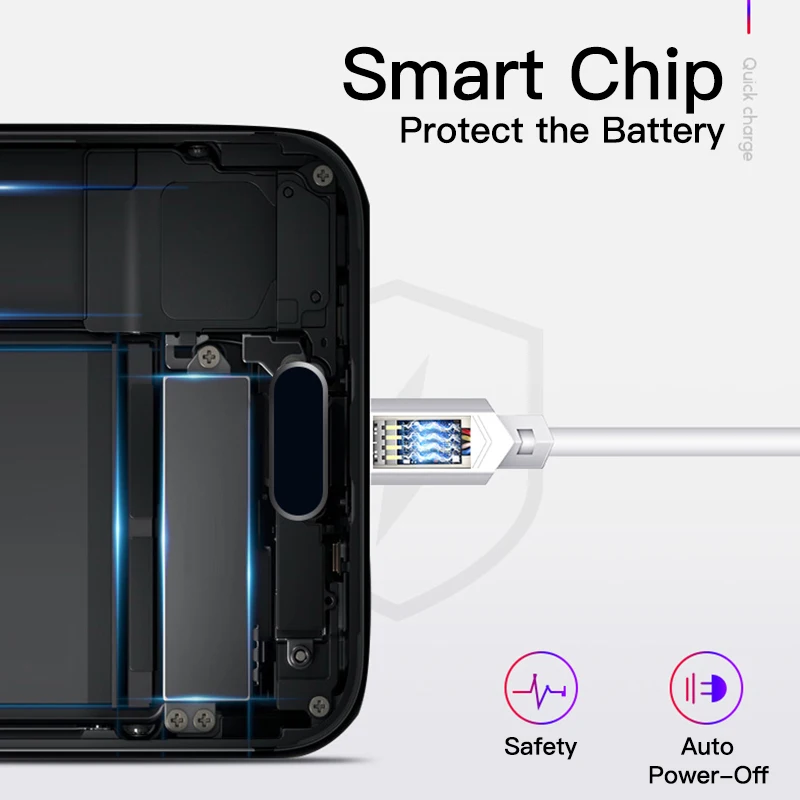 USB кабель для быстрой зарядки телефонов Samsung LG Pixel Huawei Xiaomi|Кабели мобильных