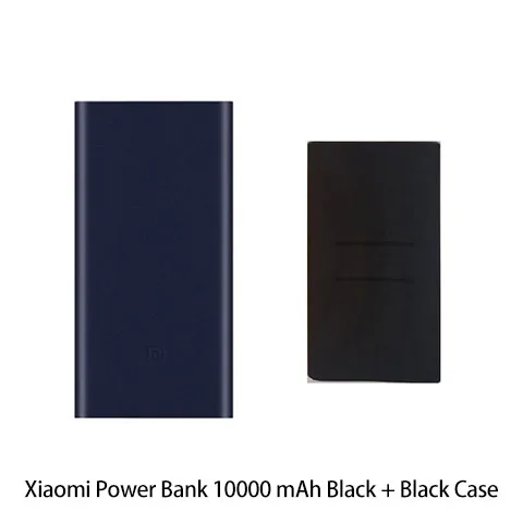 Black add BKCase 10000 мАч Xiao mi power Bank 2 Внешний аккумулятор для быстрой зарядки Dual-USB портативный Alu mi nium Быстрая зарядка mi power внешний аккумулятор - Цвет: Black add BKCase