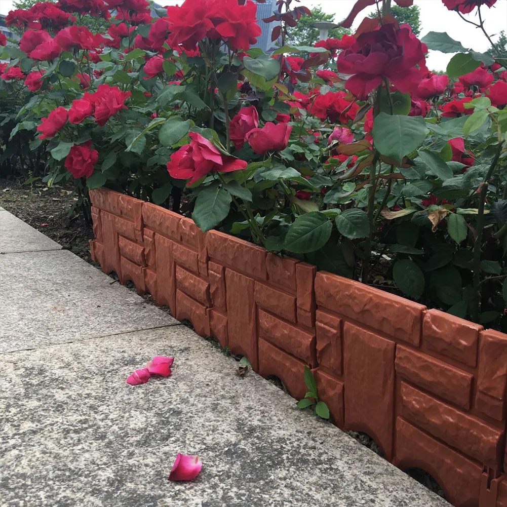 

6 шт arden кирпич цементное ограждение цемента Каменная форма Пластик забор окантовкой декоративный забор границы растений для Патио Сад