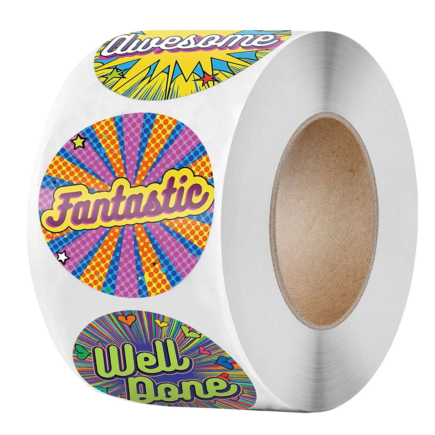 

500 Pcs/roll Reward Stickers Motivational for kids classic toys sticker School Teacher reward students Label 8 designs pattern