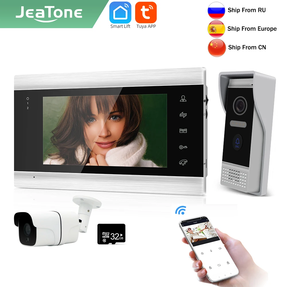 Видеодомофон Jeatone Tuya smart phone7 ''с поддержкой Wi Fi и камерой 720P|Видеодомофон| |