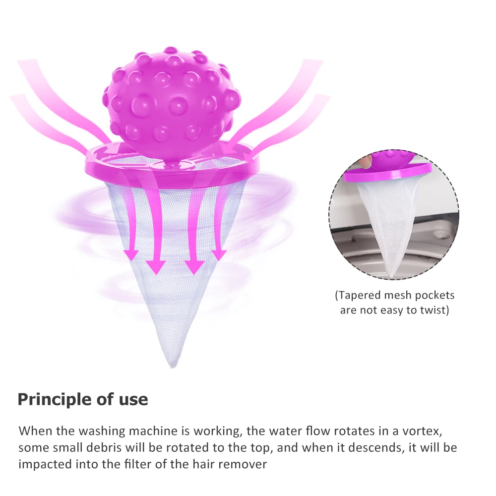 4 шт./компл. Ловец для удаления шерсти домашних животных меховой мешок с фильтром