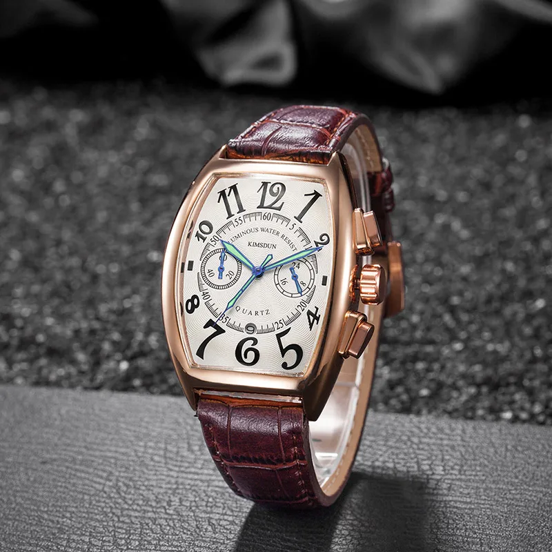 

KIMSDUN Chronograph Watch Waterproof Zegarek Meski Calendario Men Quartz Wristwatches Relojes Para Hombre Orologio Uomo Replica