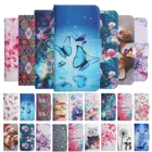 Кожаный чехол для Samsung Galaxy A03S, чехол-бумажник с откидной крышкой для Galaxy J3, J5, A5 2017, A8 2018, A21S, A 12, 22, 32, 52, мультяшный чехол для телефона