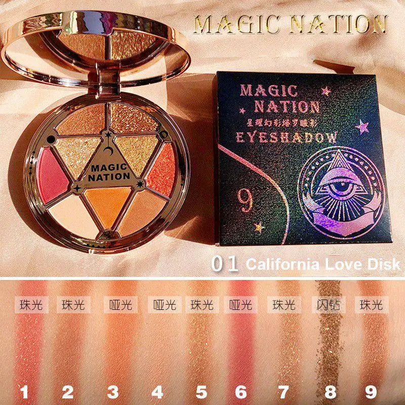 Тени для век 9 цветов стойкие водостойкие тени быстросохнущие матовые