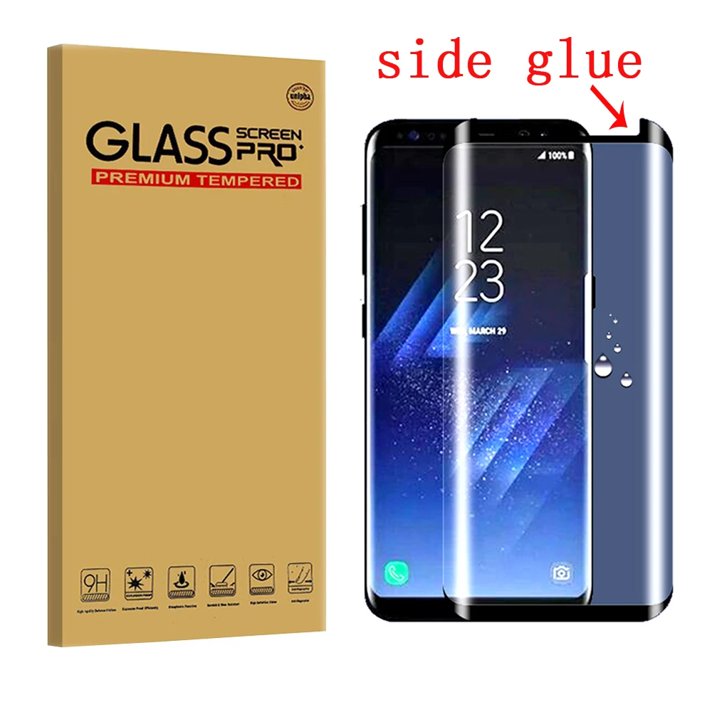 CAMDEMS 50 шт. 3D боковой клей 2 в 1 закаленное стекло для samsung S6 S7edge S8 S8plus S9 S10 S10e S10plus Note10