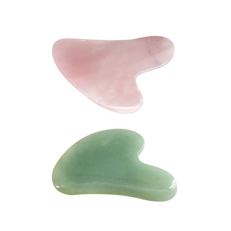 Натуральная авантюрина Нефритовая плита камень гуаша массаж инструмент для спа