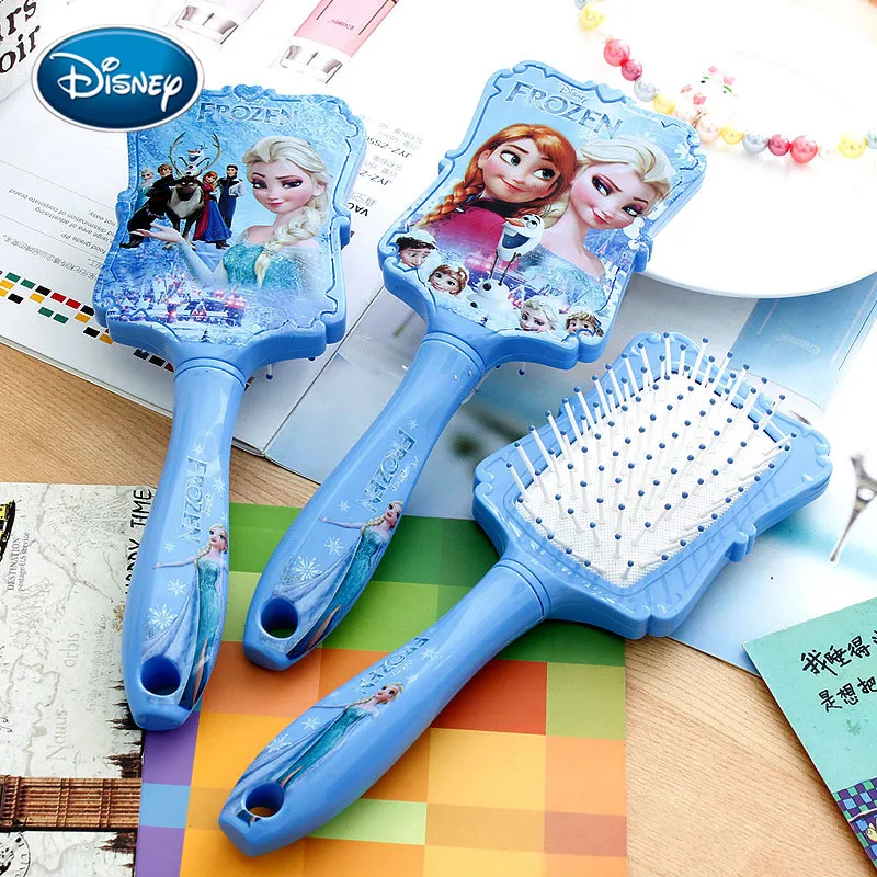 Disney Frozen Princess Comb Anna Elsa Anti-static Hair Care Air Cushion Brushes Baby Girls Dress Up Makeups Birthday Toy Gifts