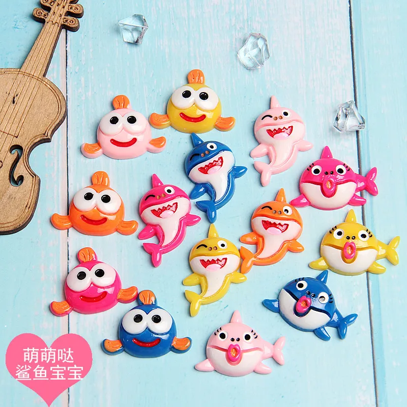 1 шт. Slime Подвески в виде акулы кит дельфин клейкие аксессуары бусы расходные