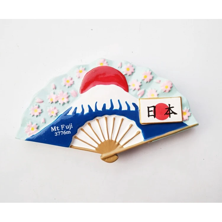 Fuji Mountain Fan Магнит на холодильник Декор японский туристский сувенир lucky cat Токио Fujiyama Kinkakuji магнитные наклейки на холодильник из смолы наклейки - Цвет: Fuji Mountain Fan