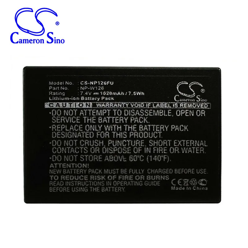 

CameronSino for FUJIFILM FinePix HS30 X Pro 1 X-A1 X-A10 X-A2 X-A3 X-E1 X-E2 X100F X-A1 X-A3 X-A5 X-T10 NP-W126 NP-W126S battery