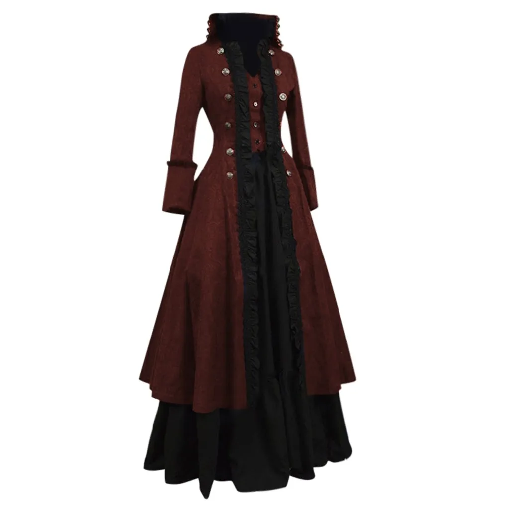 JAYCOSIN осенне-зимние платья женское модное платье винтажное лоскутное косплей