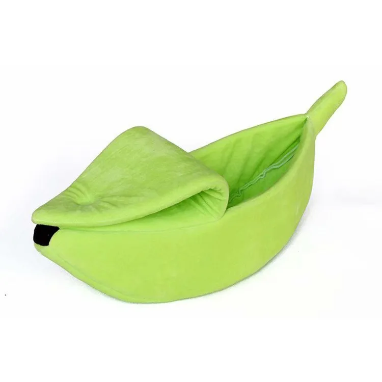 green Коврик в форме банана для домашних животных, собак, кошек, кроватей, прочный питомник, собачка, щенок, подушка, корзина, теплые переносные принадлежности для собак, кошек, S/M/L/XL - Цвет: green