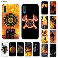 fhnblj firefighter heroes fireman cover black soft shell phone case for samsung a10 20s 71 51 10 s 20 30 40 50 70 a30s cover