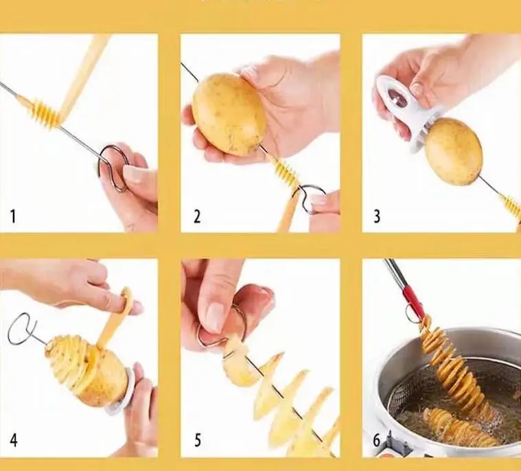 Спиральный резак для картофеля кухонные аксессуары овощные картофельные чипсы