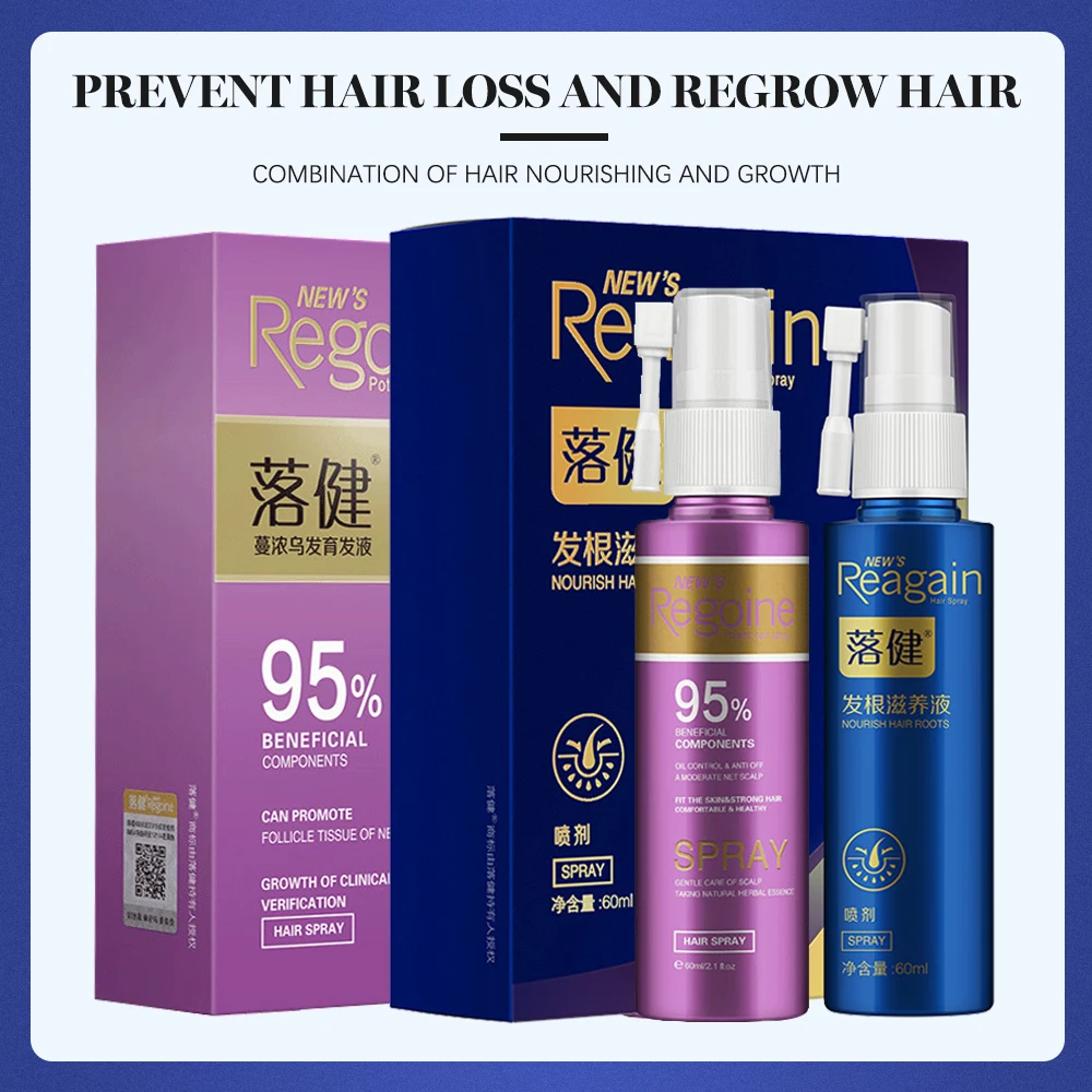 2 pz Anti perdita di capelli crescita dei capelli Spray liquido per le donne uomini ricrescita dei capelli calvizie trattamento di cura dei capelli crescita dei capelli siero essenza