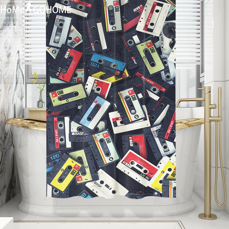 Занавески для душа с музыкальной лентой 3D занавески ванной комнаты ванны из