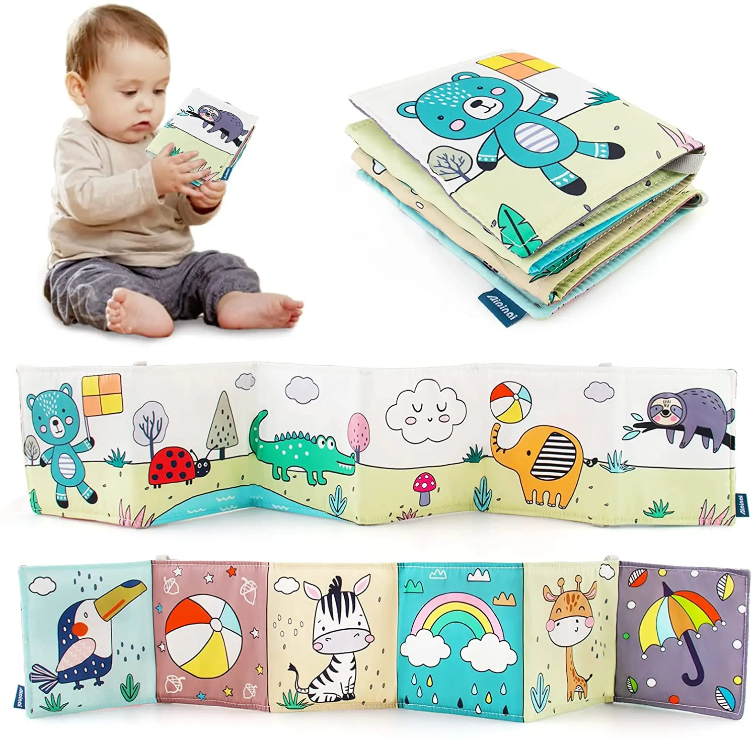

Montessori Crib Baby Bumper Toy Bed Book Cloth Infant Toys Stuffed Bedding Newborn Early Educational Developmental Sensory Toys