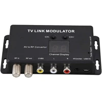 tm70 home audio video adjustable uhf av to rf professional electronic converter tv link modulator mini plastic infrared return