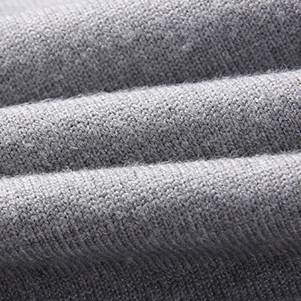 Повседневный мужской однотонный пуловер с длинным рукавом и круглым вырезом