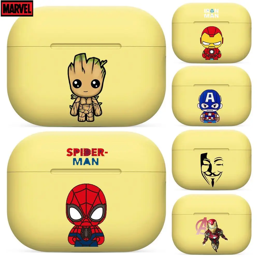 

Marvel Silicone Case For AirPods Pro 3 2 1 Case Cover Coque Wireless Bluetooth Headphones Cover On AirPods Pro Funda comic