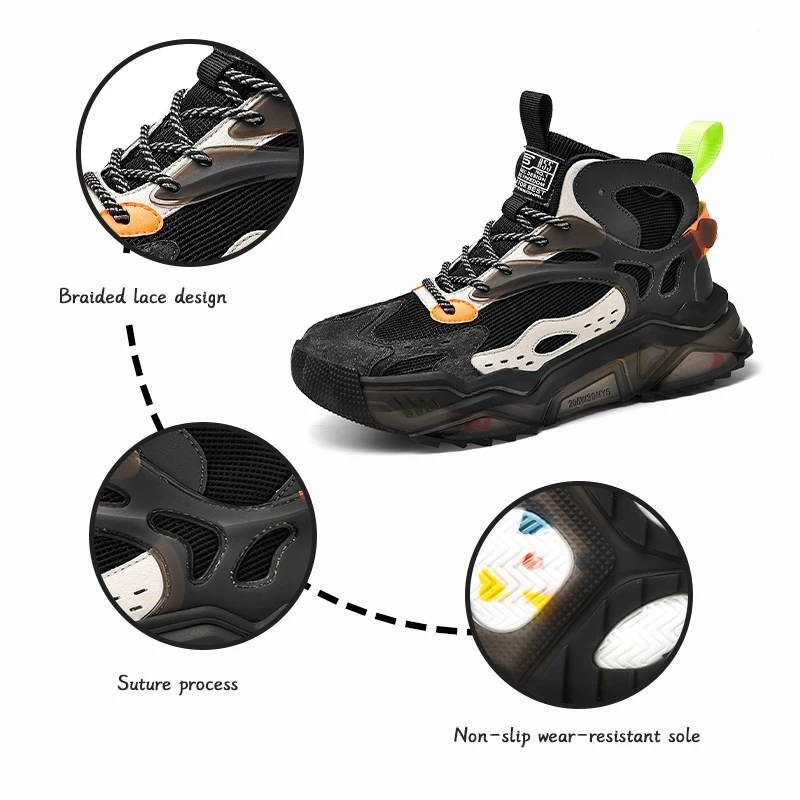 

Eihort Fashion Life Sports Shoes Comfortable Breathable Non-slip Wear-resistant Men's Running Shoes Outdoor Leisure Sneakers 45