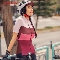 santic women cycling jersey short sleeve breathable summer mtb road bike cycling clothing tops racing jersey bicycle asian size