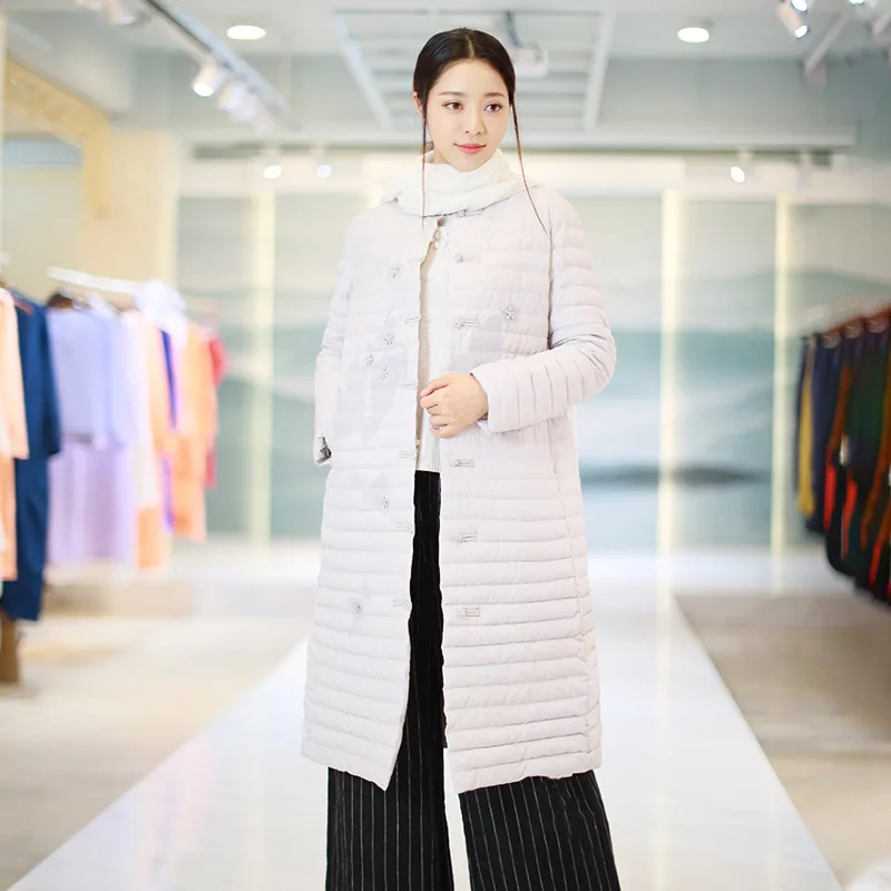2021 New spring winter Women Fashion Down long hoodie down Parkas Cotton Jackets Thick Female Long warm coat clothing